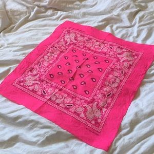 Hot pink bandanna